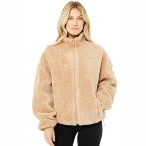 Alo Yoga Women's Camel Flurry Sherpa Jacket - XS